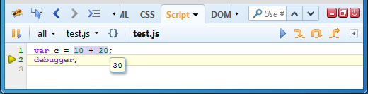 L'inpecteur d'expressions JavaScript